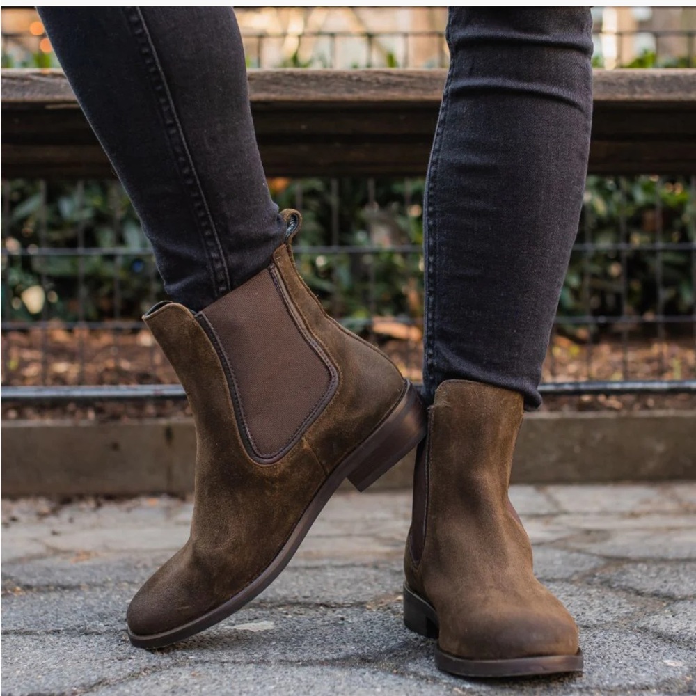 Thursday Boot Company Women’s Chelsea Boot Dark Olive Suede